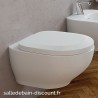 TEUCO- Toilette suspendu blanc brillant sans frein de chutte 53x39x33cm-X35
