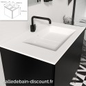 COSMIC-Meuble lavabo noir mat 60x50x52cm-vasque moulée en "bathstone" avec siphon-719060631