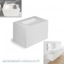 COSMIC-Meuble lavabo blanc mat 80x50x52cm-vasque moulée en "bathstone" avec siphon-719050532