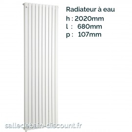IRSAP PIANO 2-Radiateur vertical double blanc à eau 2020x680x107mm-P2F202012
